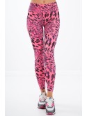 Pink leopard print sports leggings H006 - Online store - Boutique